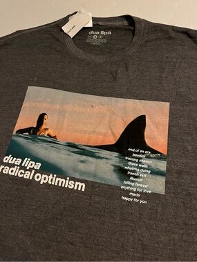 NWT Dua Lipa Radical Optimism Urban Outfitters T-Shirt XL Music Album Tour Pop